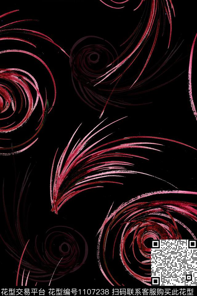 肌理线条大牌风数码印花华亿平台下载（图片编号: 1107238） - 瓦栏（Walan）