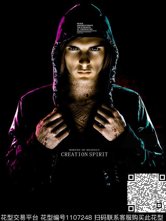 人物纹身潮牌数码印花华亿平台下载（图片编号: 1107248） - 瓦栏（Walan）