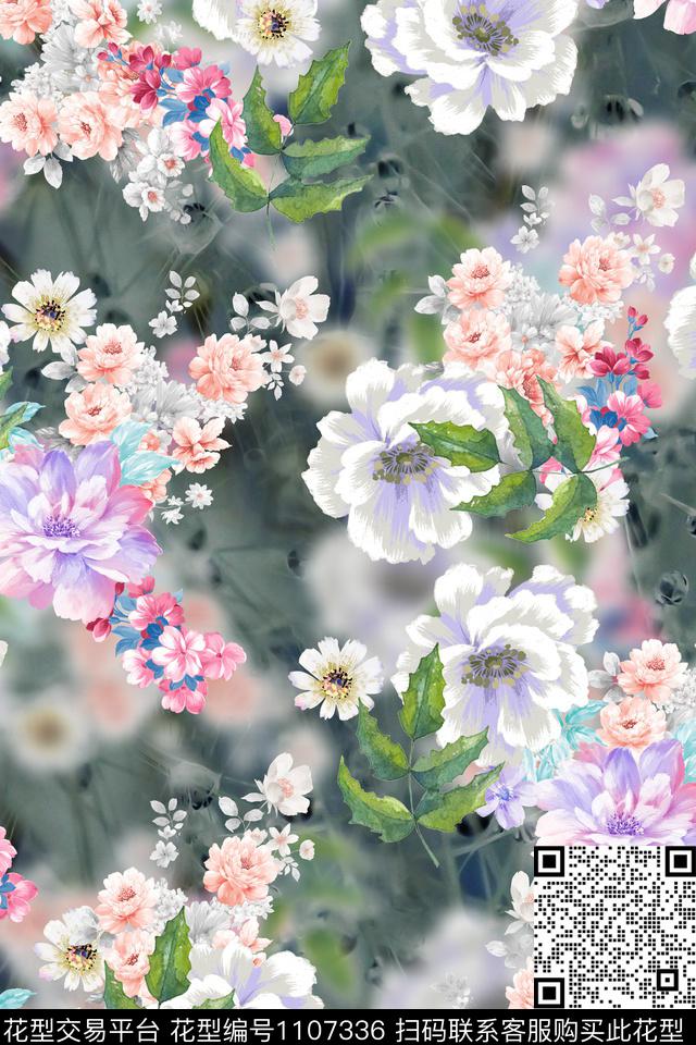 满版散花数码华亿平台小碎花数码印花华亿平台下载（图片编号: 1107336） - 瓦栏（Walan）