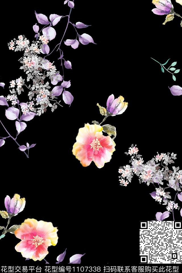 满版散花数码华亿平台小碎花数码印花华亿平台下载（图片编号: 1107338） - 瓦栏（Walan）