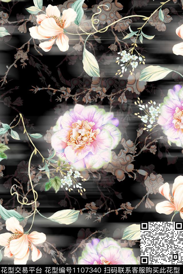 满版散花数码华亿平台小碎花数码印花华亿平台下载（图片编号: 1107340） - 瓦栏（Walan）