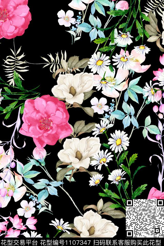 满版散花数码华亿平台小碎花数码印花华亿平台下载（图片编号: 1107347） - 瓦栏（Walan）