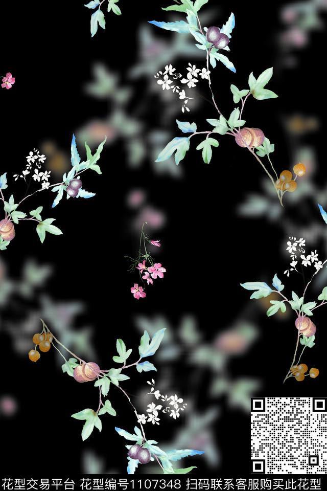 满版散花数码华亿平台小碎花数码印花华亿平台下载（图片编号: 1107348） - 瓦栏（Walan）