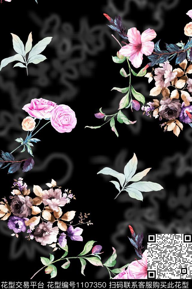 满版散花数码华亿平台小碎花数码印花华亿平台下载（图片编号: 1107350） - 瓦栏（Walan）