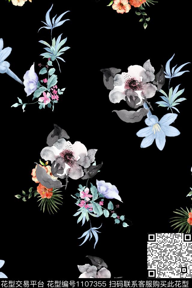 满版散花数码华亿平台小碎花数码印花华亿平台下载（图片编号: 1107355） - 瓦栏（Walan）