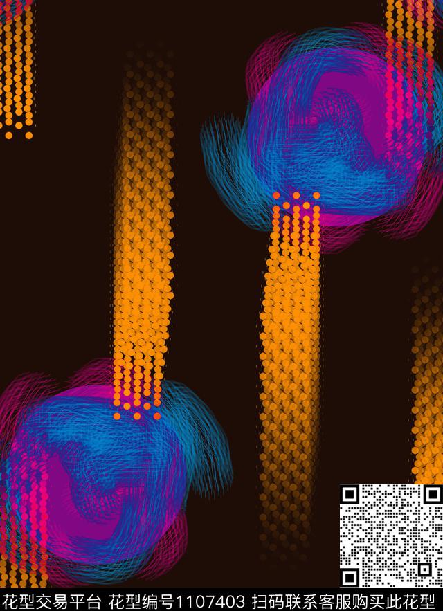 创意混合拼接抽象数码印花华亿平台下载（图片编号: 1107403） - 瓦栏（Walan）