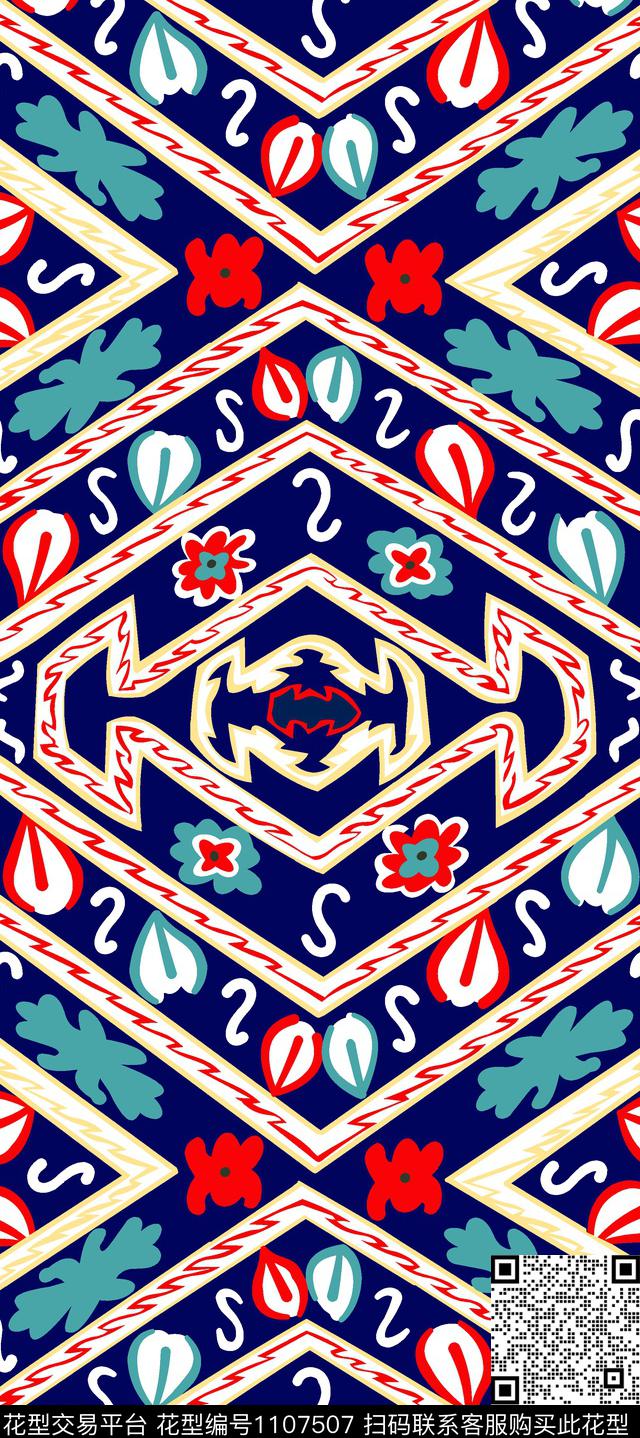 字母几何组合少女系列传统华亿平台传统印花华亿平台下载（图片编号: 1107507） - 瓦栏（Walan）