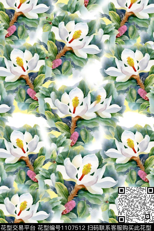 花卉数码华亿平台休闲数码印花华亿平台下载（图片编号: 1107512） - 瓦栏（Walan）