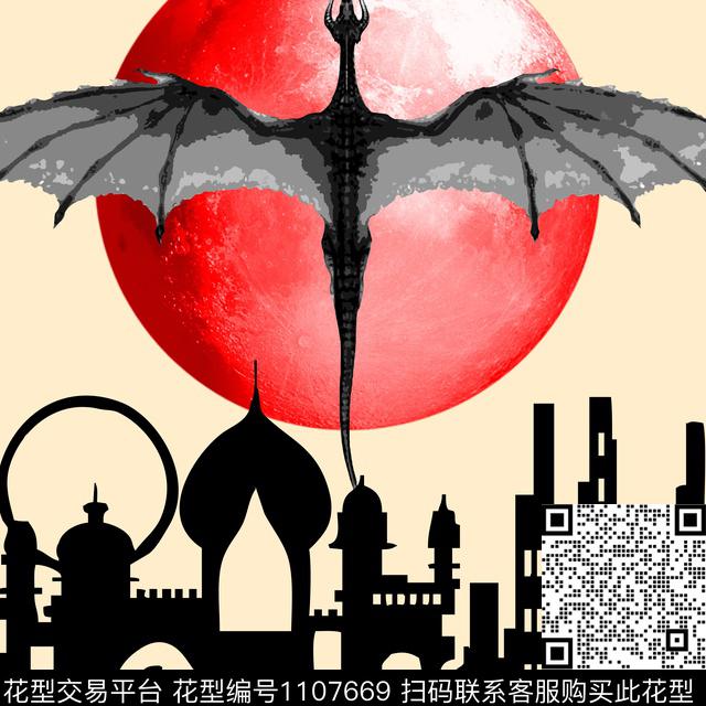 男装定位花绘画传统印花华亿平台下载（图片编号: 1107669） - 瓦栏（Walan）