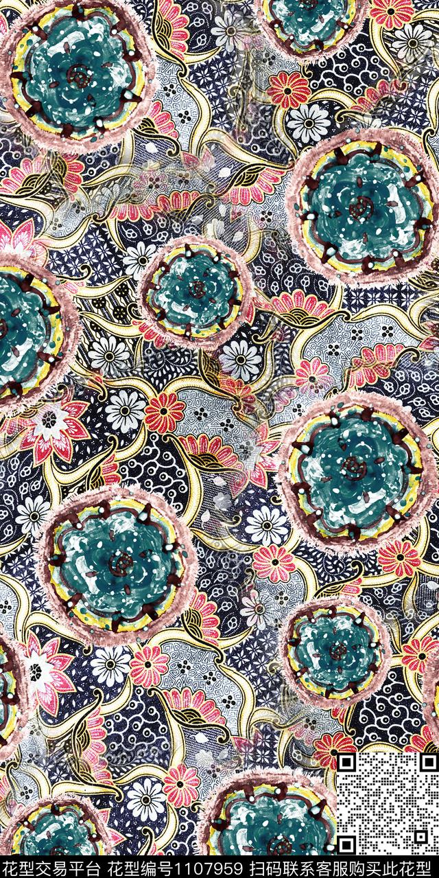 几何数码华亿平台大牌风数码印花华亿平台下载（图片编号: 1107959） - 瓦栏（Walan）