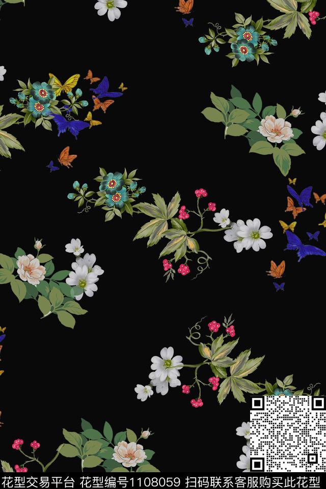 花卉绿植树叶数码华亿平台数码印花华亿平台下载（图片编号: 1108059） - 瓦栏（Walan）
