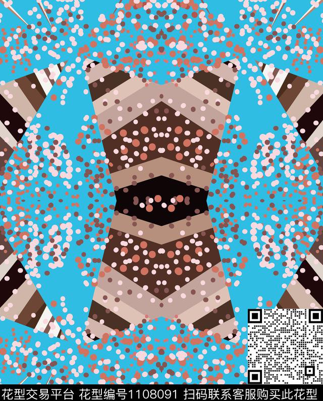 趣味潮牌波点数码印花华亿平台下载（图片编号: 1108091） - 瓦栏（Walan）