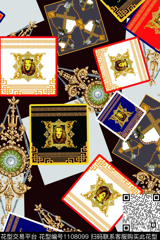 男装宫廷风大牌风数码印花华亿平台下载（图片编号: 1108099） - 瓦栏（Walan）
