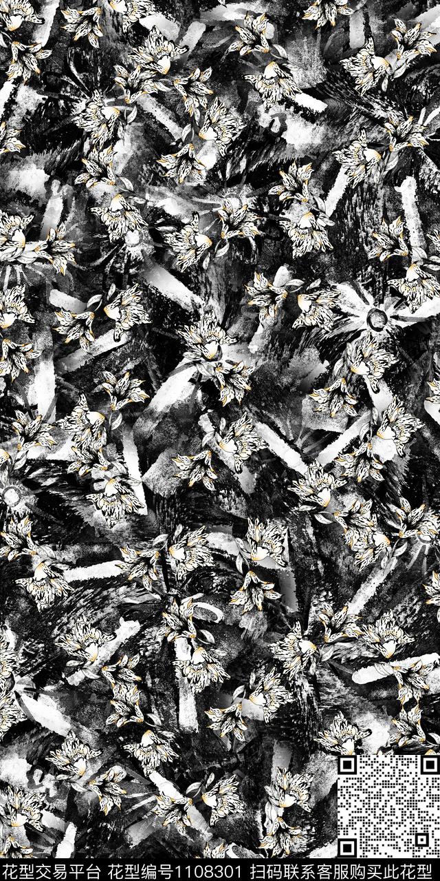 花卉数码华亿平台大牌风数码印花华亿平台下载（图片编号: 1108301） - 瓦栏（Walan）