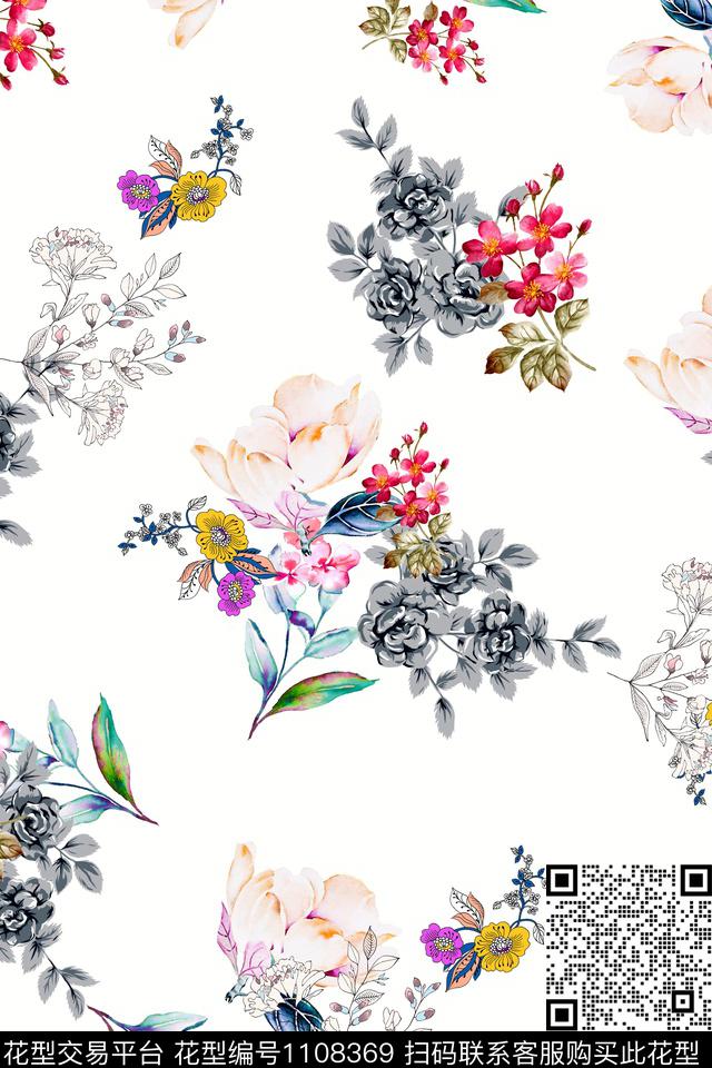 花卉数码华亿平台小碎花数码印花华亿平台下载（图片编号: 1108369） - 瓦栏（Walan）