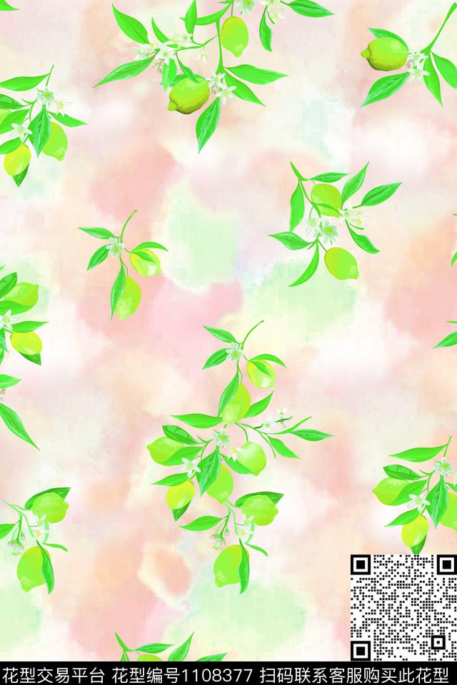 水果橙子渐变数码印花华亿平台下载（图片编号: 1108377） - 瓦栏（Walan）