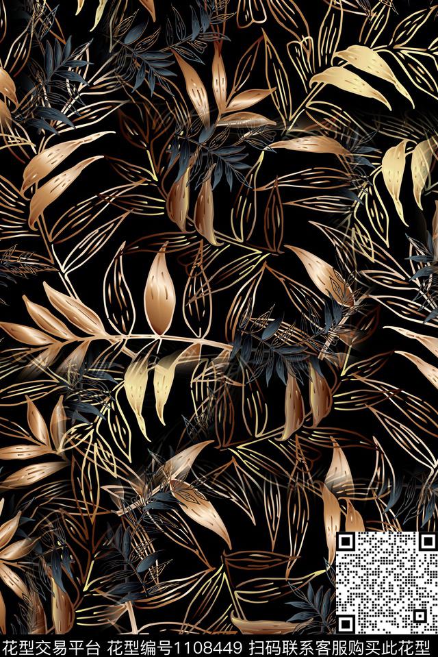 秋冬华亿平台肌理复古数码印花华亿平台下载（图片编号: 1108449） - 瓦栏（Walan）