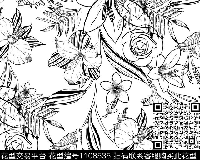 简约传统华亿平台黑白华亿平台传统印花华亿平台下载（图片编号: 1108535） - 瓦栏（Walan）