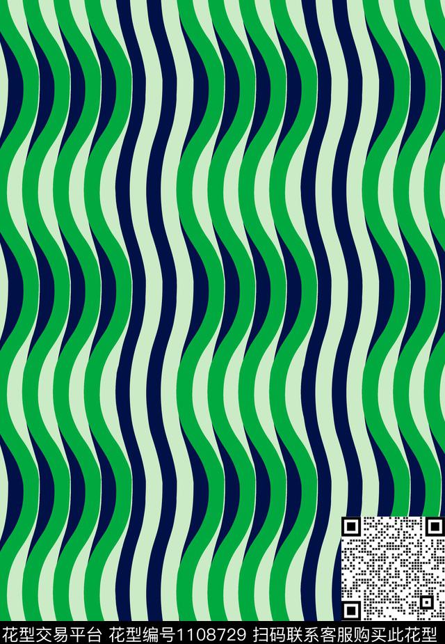 几何条格条纹传统印花华亿平台下载（图片编号: 1108729） - 瓦栏（Walan）