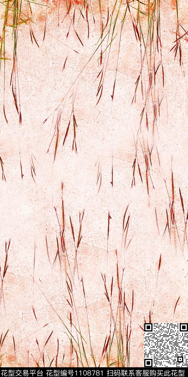肌理水彩花卉水墨风数码印花华亿平台下载（图片编号: 1108781） - 瓦栏（Walan）