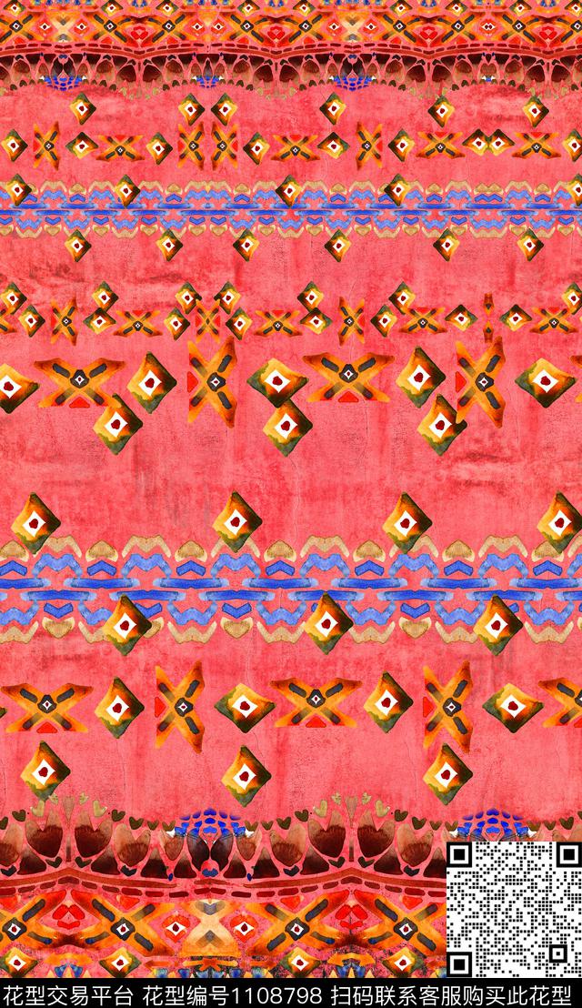 民族风数码华亿平台定位花数码印花华亿平台下载（图片编号: 1108798） - 瓦栏（Walan）