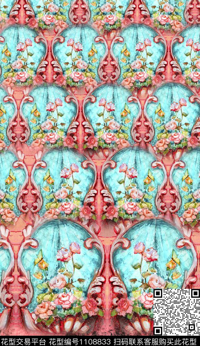 民族风肌理数码华亿平台数码印花华亿平台下载（图片编号: 1108833） - 瓦栏（Walan）