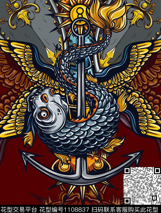 大牌风男装大牌男装数码印花华亿平台下载（图片编号: 1108837） - 瓦栏（Walan）