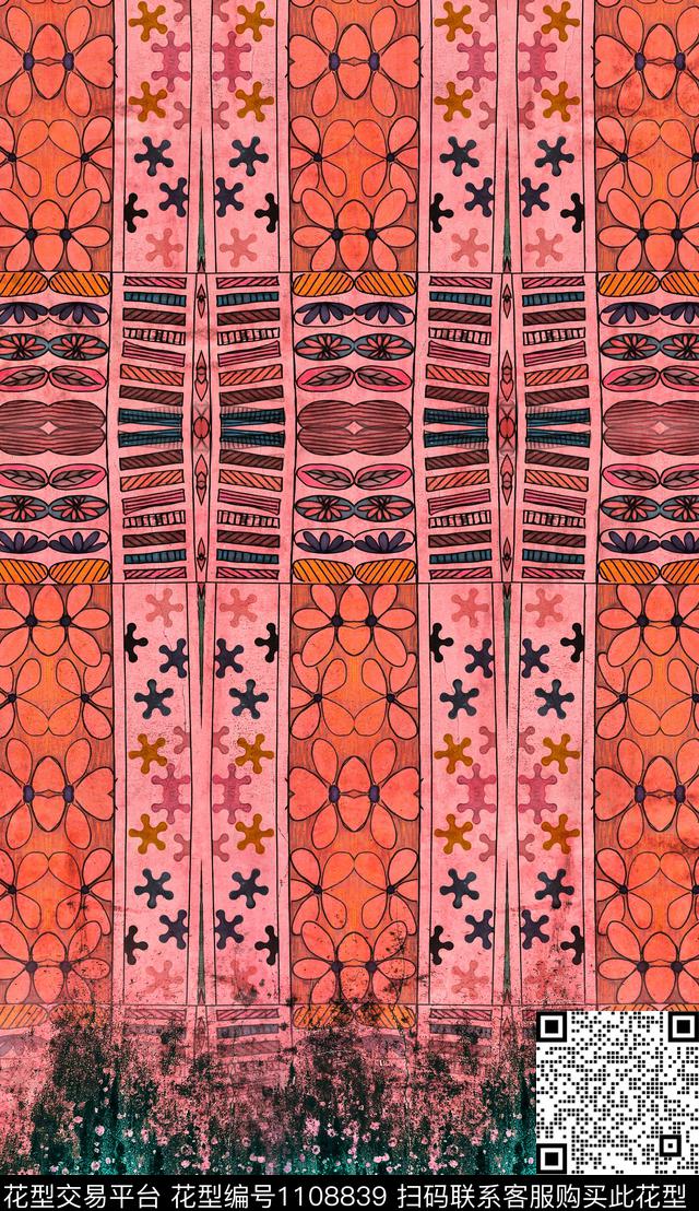 民族风数码华亿平台定位花数码印花华亿平台下载（图片编号: 1108839） - 瓦栏（Walan）