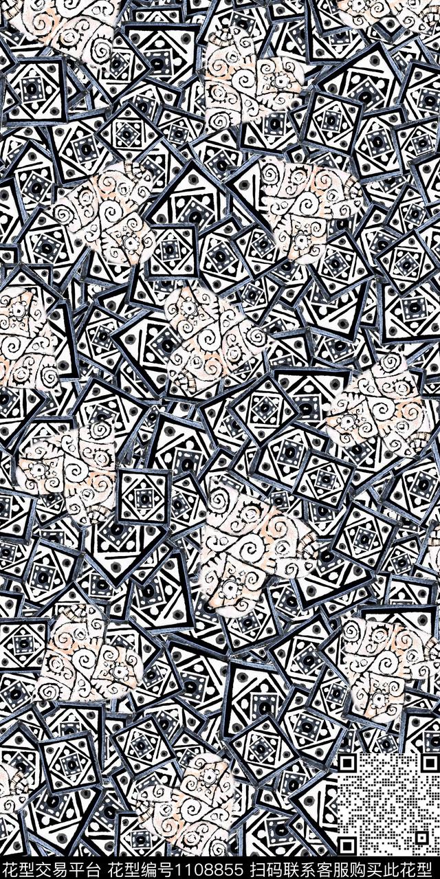 大牌风民族风数码华亿平台数码印花华亿平台下载（图片编号: 1108855） - 瓦栏（Walan）