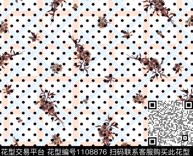 波点条格小碎花传统印花华亿平台下载（图片编号: 1108876） - 瓦栏（Walan）