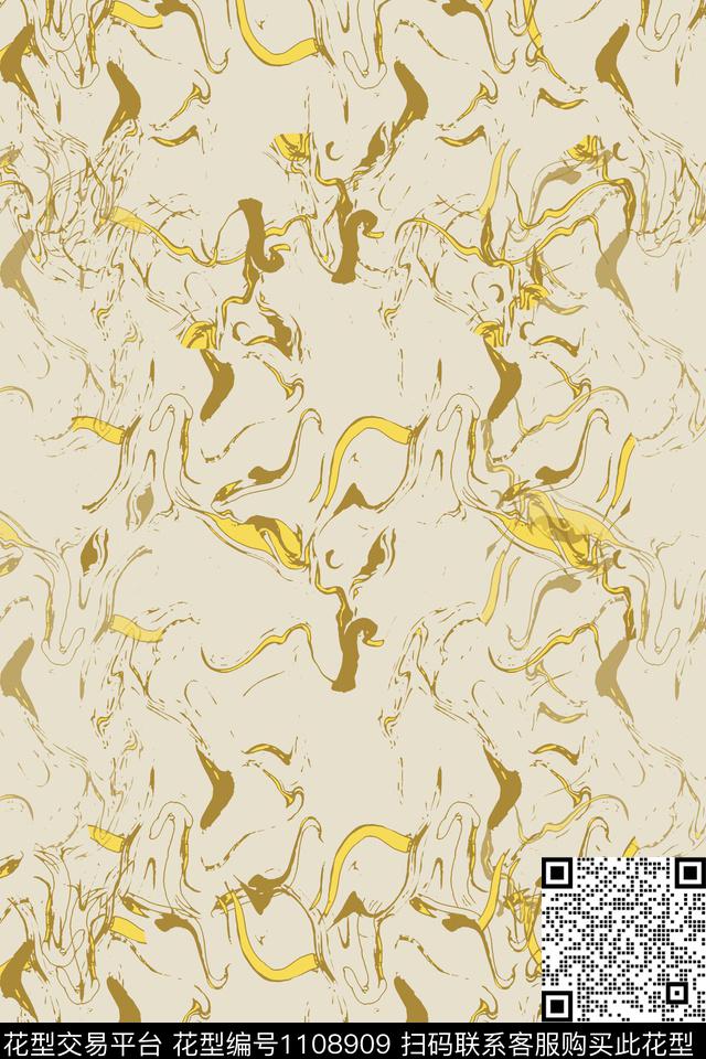肌理图案抽象手绘线条笔触数码印花华亿平台下载（图片编号: 1108909） - 瓦栏（Walan）