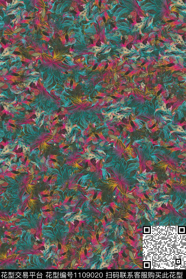 大牌风民族风数码华亿平台数码印花华亿平台下载（图片编号: 1109020） - 瓦栏（Walan）