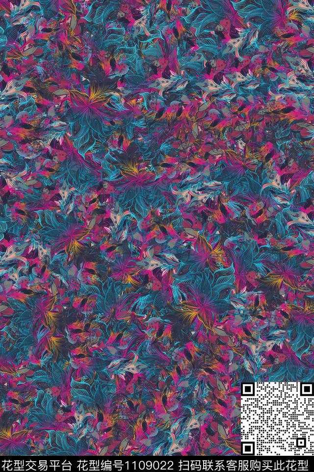 大牌风民族风数码华亿平台数码印花华亿平台下载（图片编号: 1109022） - 瓦栏（Walan）