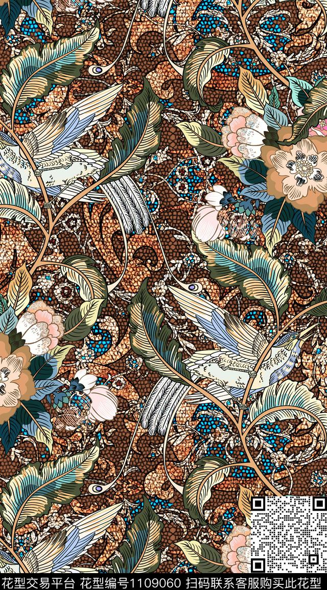 大牌风民族风数码华亿平台数码印花华亿平台下载（图片编号: 1109060） - 瓦栏（Walan）