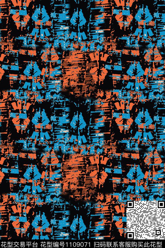 男装休闲花卉径庭迷彩抽象传统印花华亿平台下载（图片编号: 1109071） - 瓦栏（Walan）