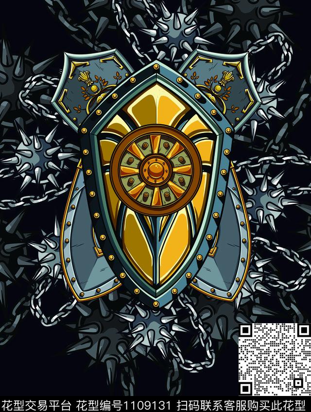 3D立体男装独幅立体图案数码印花华亿平台下载（图片编号: 1109131） - 瓦栏（Walan）