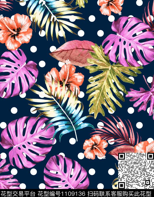 数码华亿平台胸前独幅定位花数码印花华亿平台下载（图片编号: 1109136） - 瓦栏（Walan）