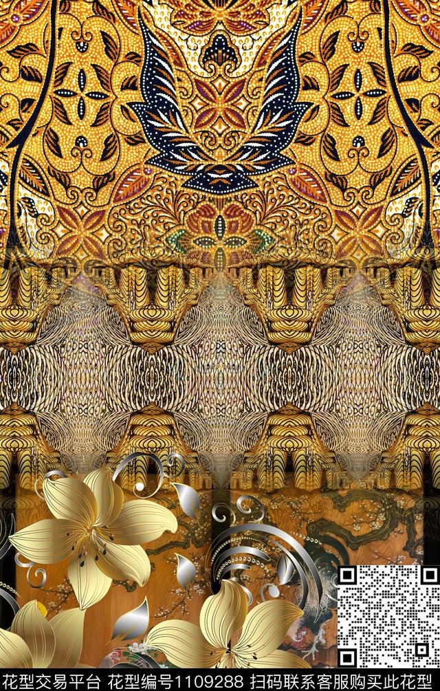 大牌风定位花花卉数码印花华亿平台下载（图片编号: 1109288） - 瓦栏（Walan）