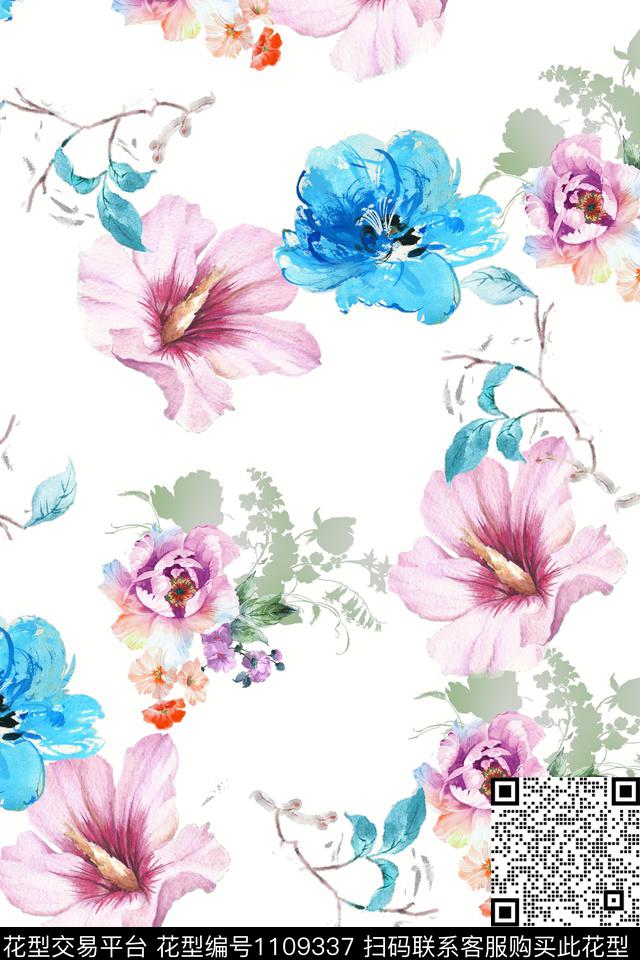 满版散花小碎花数码华亿平台数码印花华亿平台下载（图片编号: 1109337） - 瓦栏（Walan）