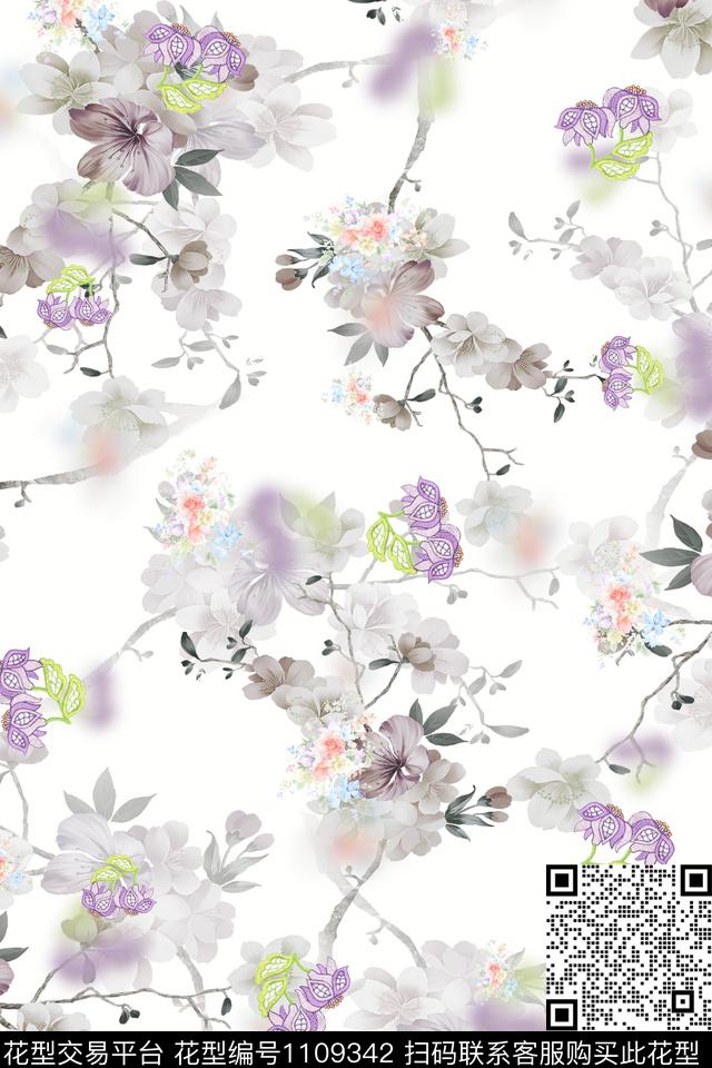 满版散花小碎花数码华亿平台数码印花华亿平台下载（图片编号: 1109342） - 瓦栏（Walan）