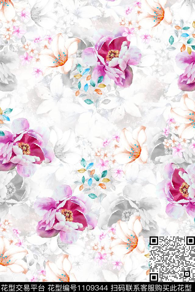 满版散花小碎花数码华亿平台数码印花华亿平台下载（图片编号: 1109344） - 瓦栏（Walan）