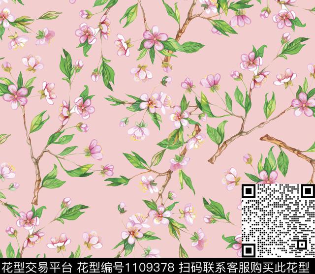 温室花卉植物几何花卉数码印花华亿平台下载（图片编号: 1109378） - 瓦栏（Walan）