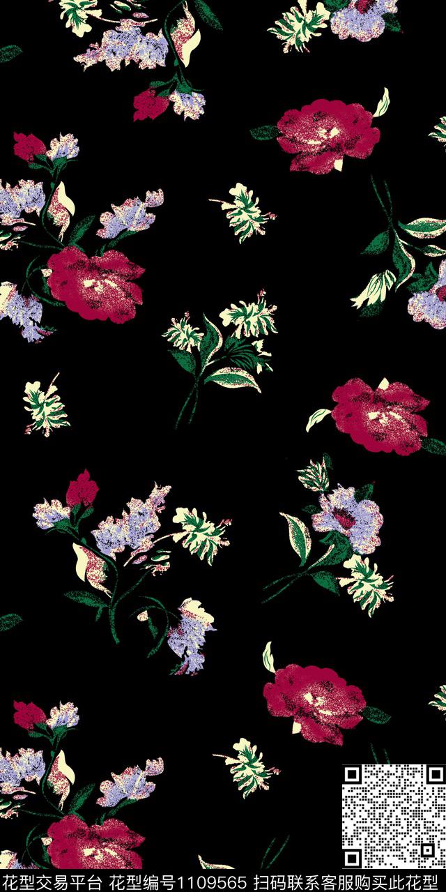 植物花卉数码华亿平台数码印花华亿平台下载（图片编号: 1109565） - 瓦栏（Walan）