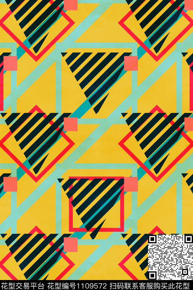 女装几何几何肌理数码印花华亿平台下载（图片编号: 1109572） - 瓦栏（Walan）