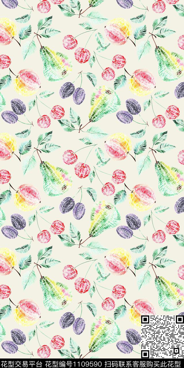 大牌风花卉民族风数码印花华亿平台下载（图片编号: 1109590） - 瓦栏（Walan）