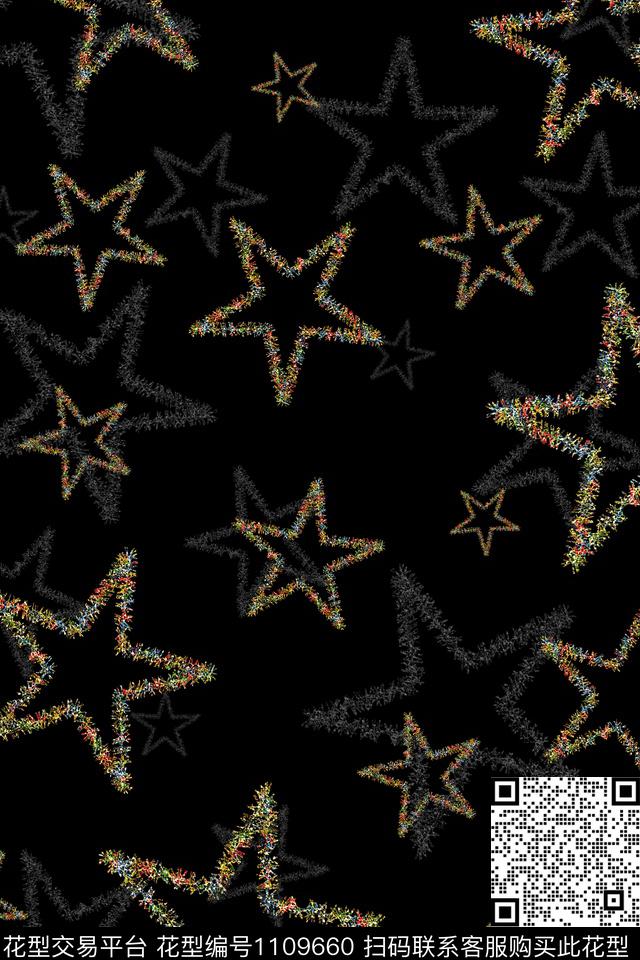 星星几何男装Fei-趣味几何数码印花华亿平台下载（图片编号: 1109660） - 瓦栏（Walan）