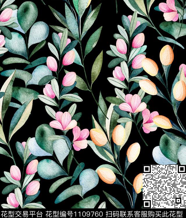 简约年轻女性春夏华亿平台数码印花华亿平台下载（图片编号: 1109760） - 瓦栏（Walan）