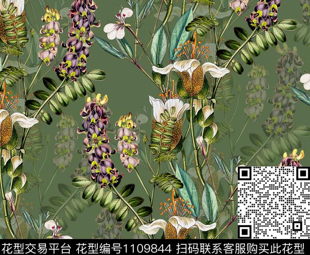 温室花卉花卉风格化花卉数码印花华亿平台下载（图片编号: 1109844） - 瓦栏（Walan）