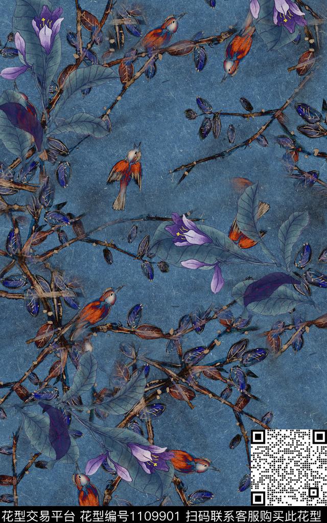 民族风大牌中国风女装复古旗袍印花数码印花华亿平台下载（图片编号: 1109901） - 瓦栏（Walan）