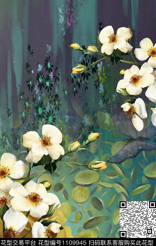 定位花大牌风女装数码印花华亿平台下载（图片编号: 1109945） - 瓦栏（Walan）